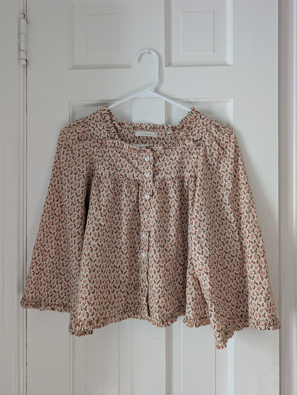 Dôen Lunaria Top In Ditsy Winter Floral XXS